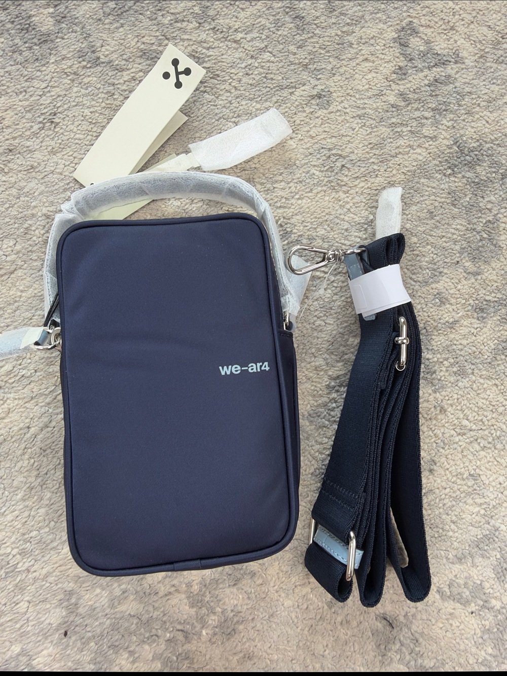 NWT We-Ar4 Limonta The Souvenir Crossbody Bag Blue Nylon Small